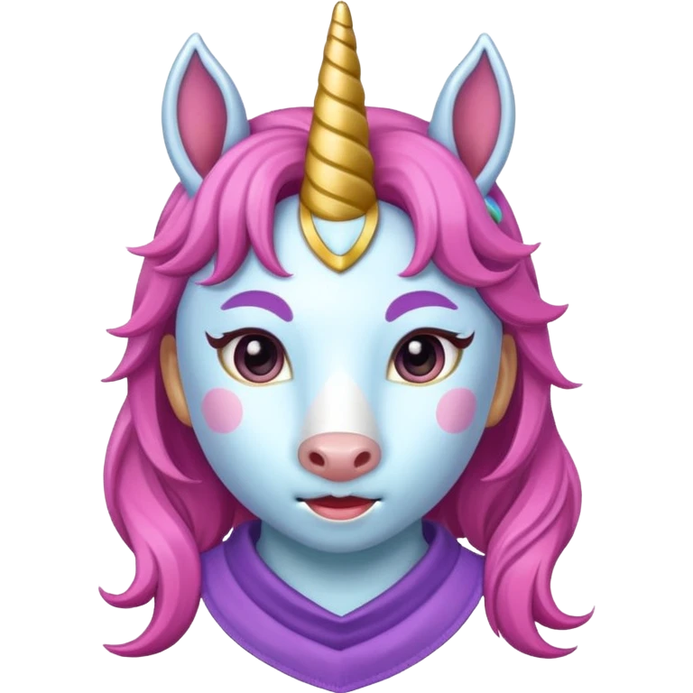 unicorn face mask scout girl emoji