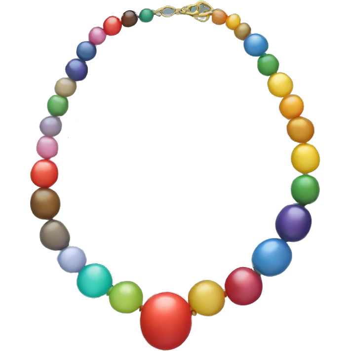 necklace made of colored beads emoji