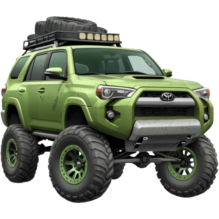 The color light green gray  jacked up 4 runner emoji