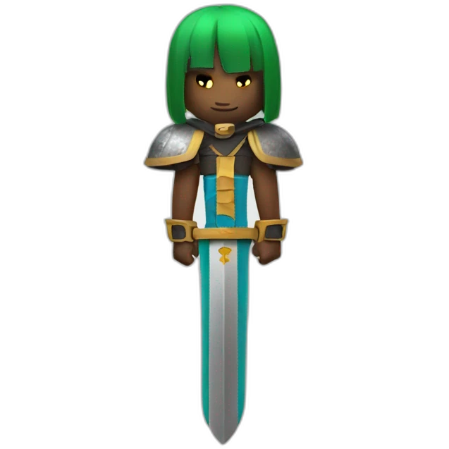 roblox character with a sword emoji