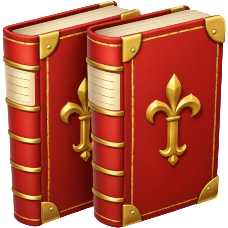 red books, golden glow emoji