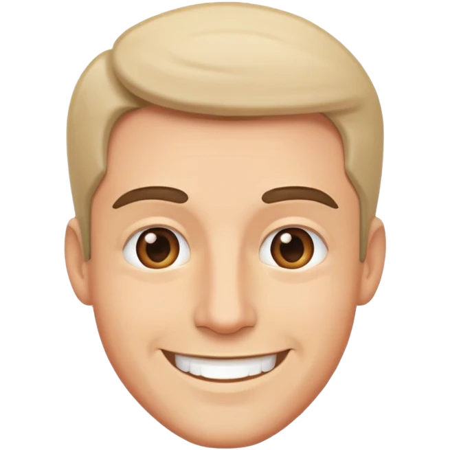 smiling adult man face emoji