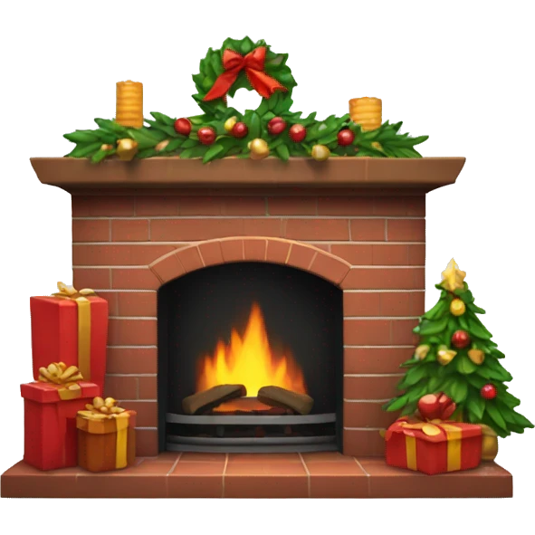 christmas fireplace emoji
