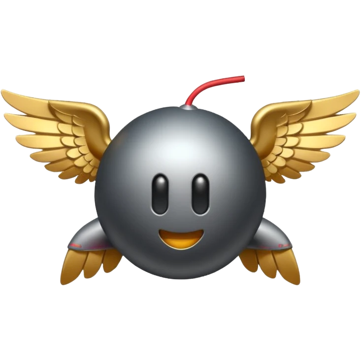 Bomb with wings emoji