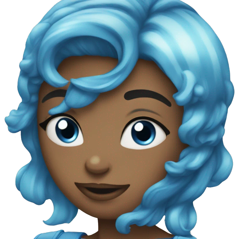 Blue love with sparkle emoji