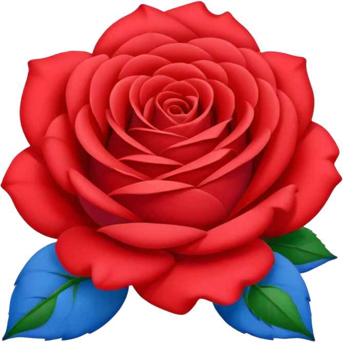 rose shape flower, no stem, now make it a 100% blue, 9.8% green, 0% red,  emoji