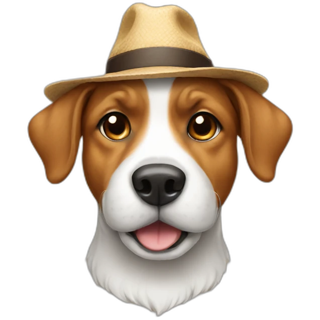 dog wearing hat emoji
