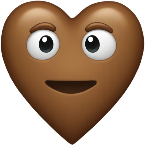 Brown plaid heart emoji