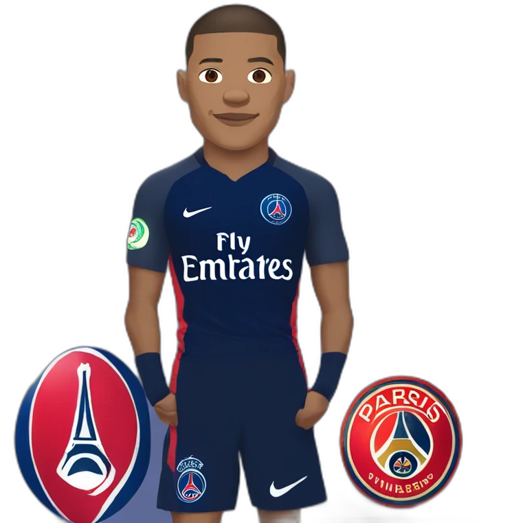 Kylian Mbappé avec Psg emoji