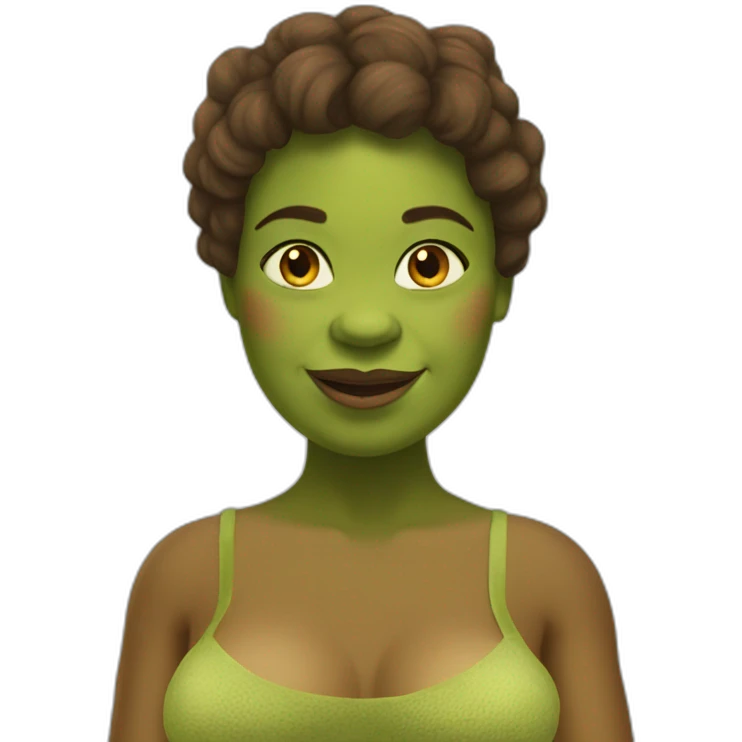 Female Shrek naturist emoji