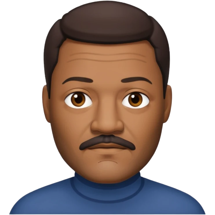 Lawrence Fishburne with dark brown hair and thin mustache  emoji