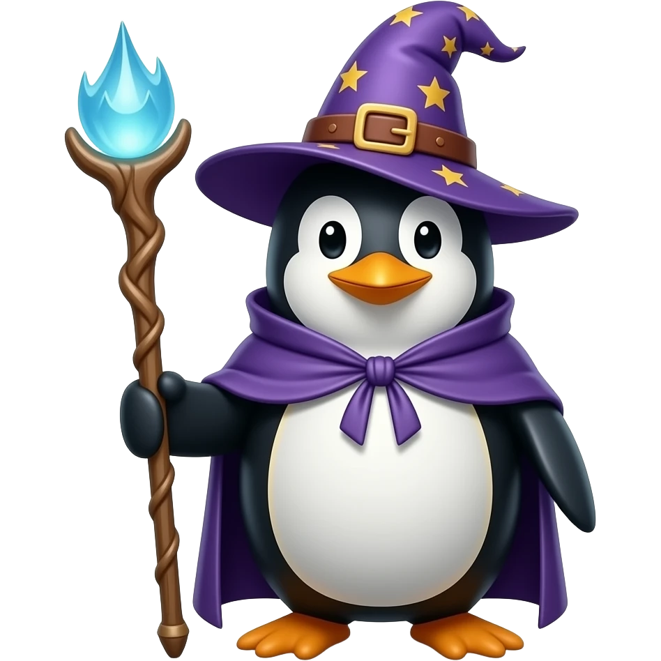 Penguin Wizard emoji