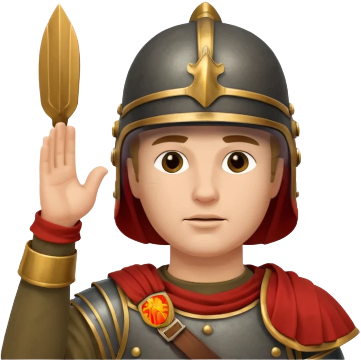 an ancient roman republic soldier doing a nazi salute emoji