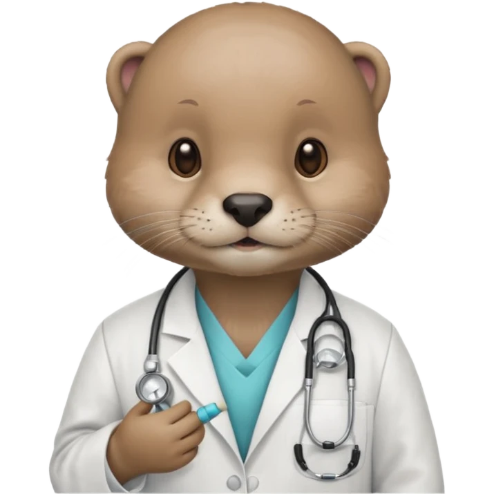 Una nutria siendo nutriologa emoji