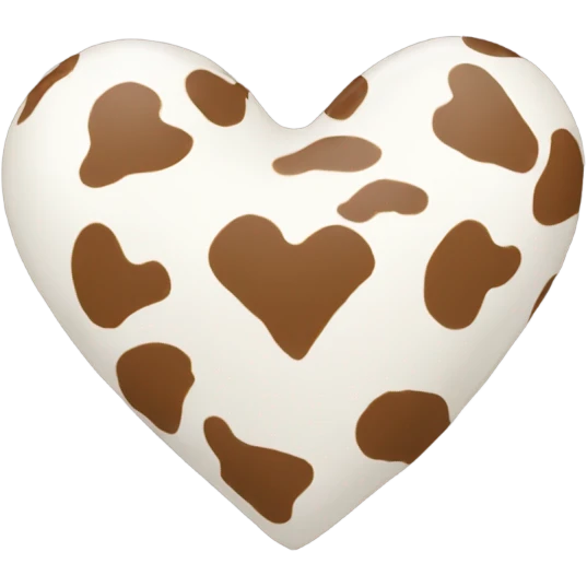 Cow print heart  emoji