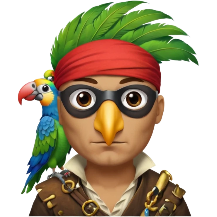 pirate and parrot emoji