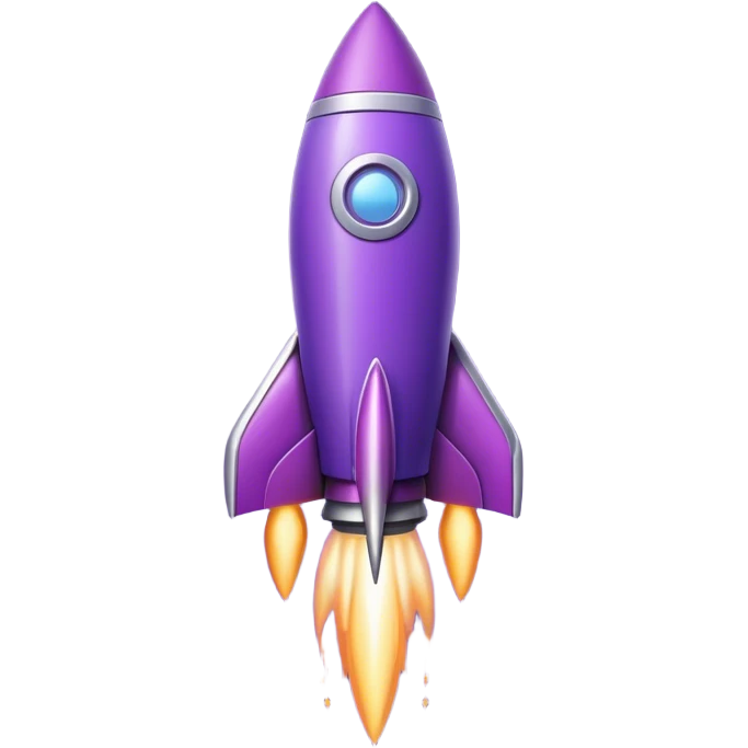 purple rocket emoji emoji
