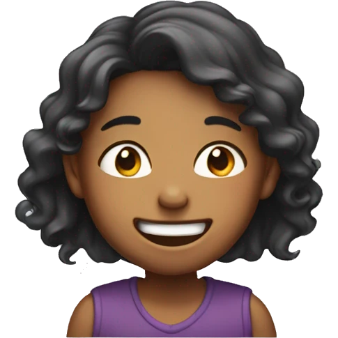 Girl laughing with tears emoji