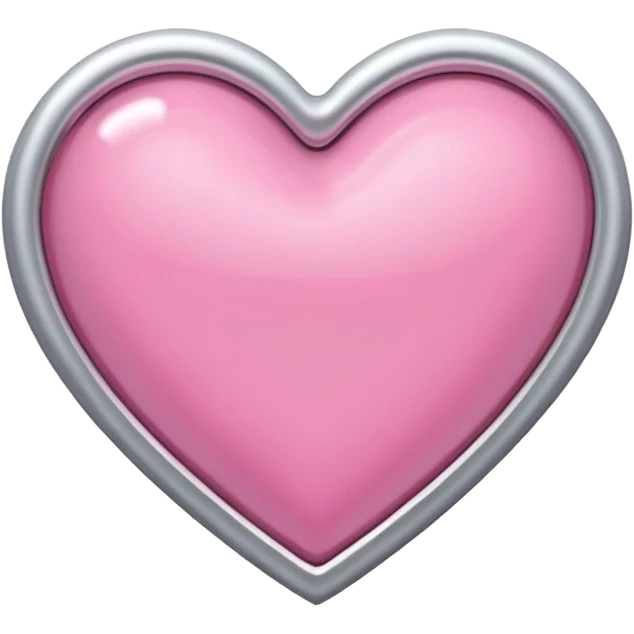 pink shield with white frame and a heart  emoji