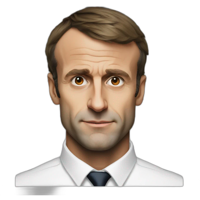 The mugshot of Emmanuel macron emoji