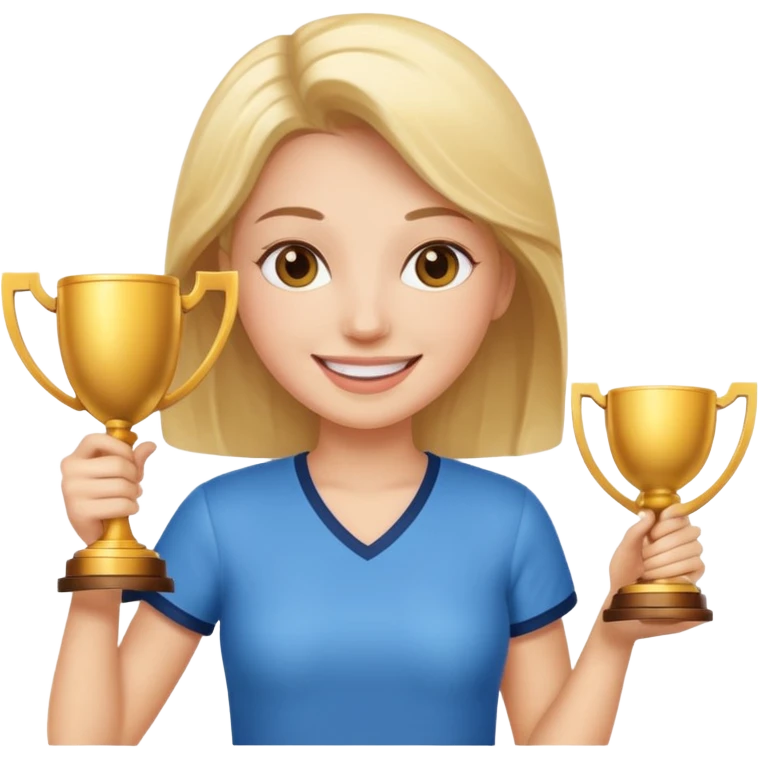 Women holding trophy emoji