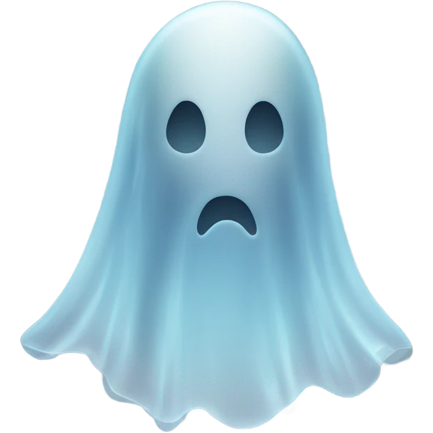 transparent ghost, ethereal, no shape emoji