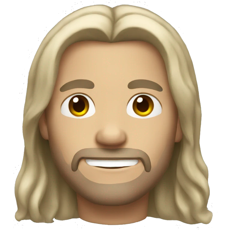 white man with long hair emoji
