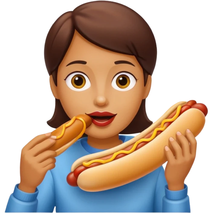 Goli eat hotdog emoji