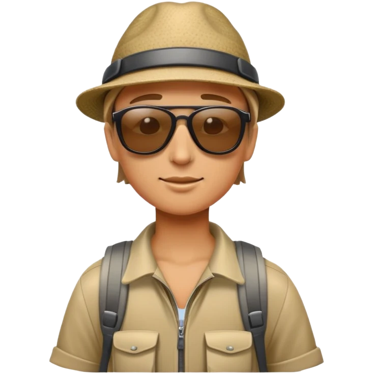 A hiking sun emoji