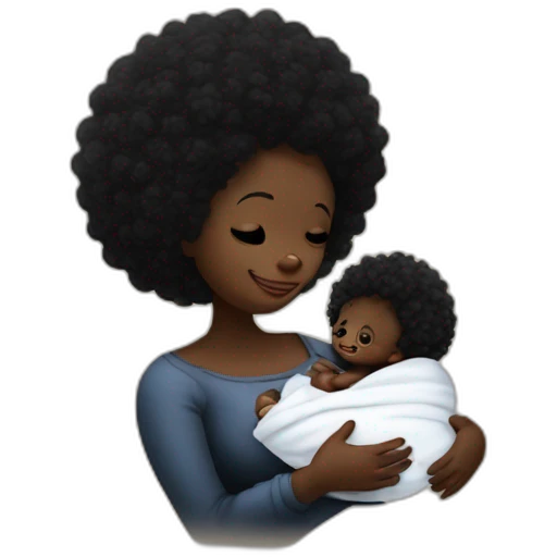 Golliwog breastfeeding without baby nice emoji