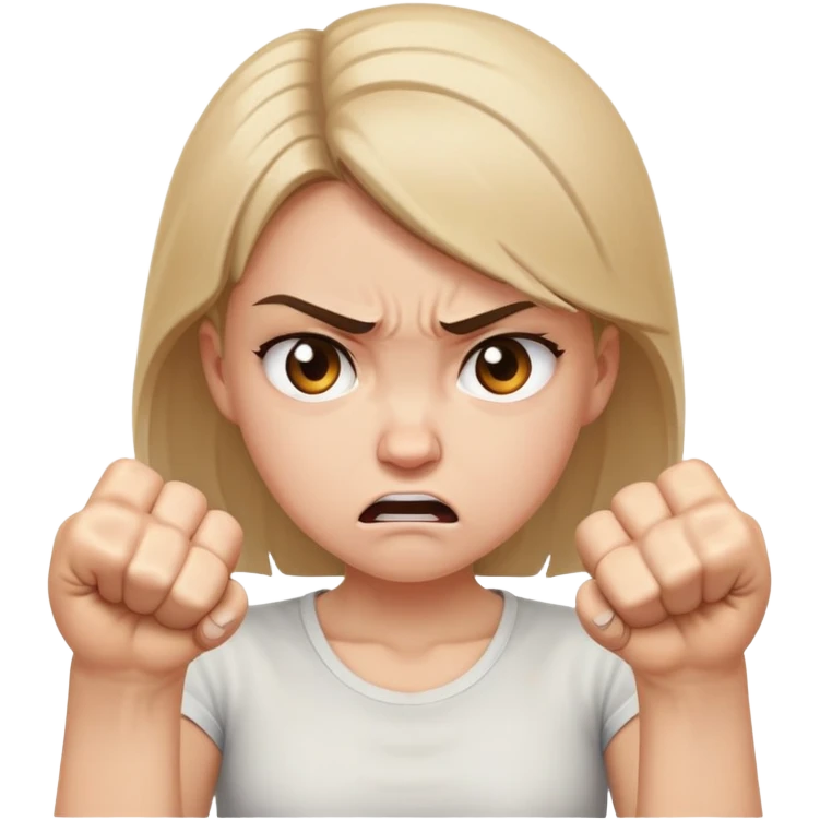 Very angry girl emoji