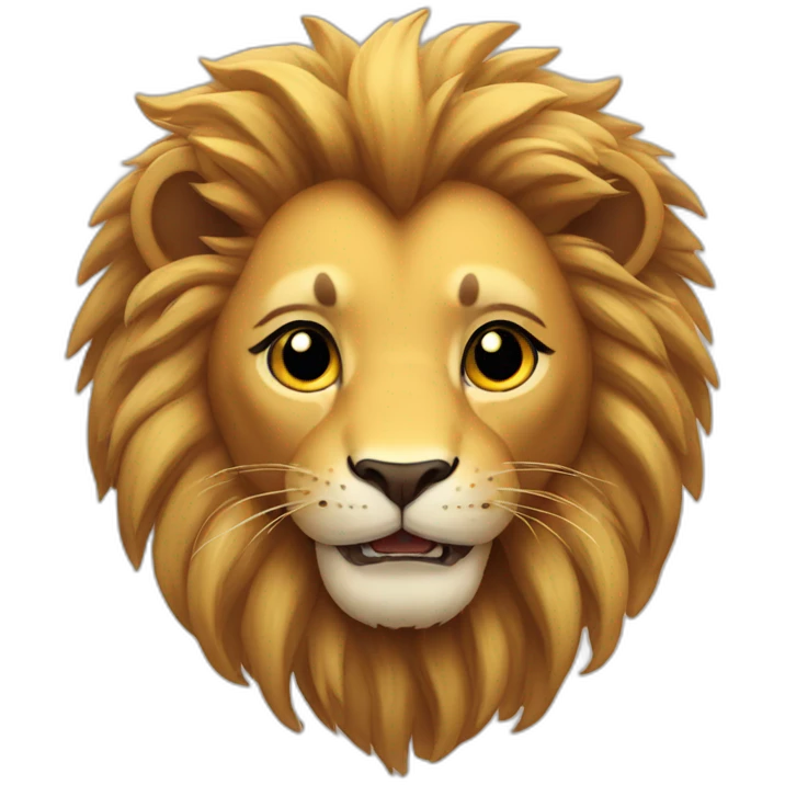 happy lion wings power emoji