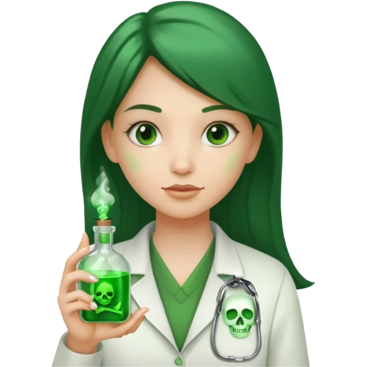 Gir trying to poison me her name tag  is denisa george emoji