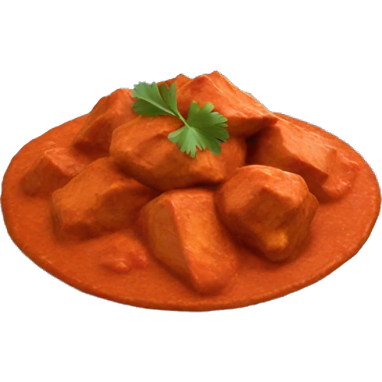 Realistic indian chicken tikka masala on a plate  emoji