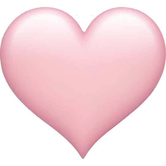Light pink heart emoji
