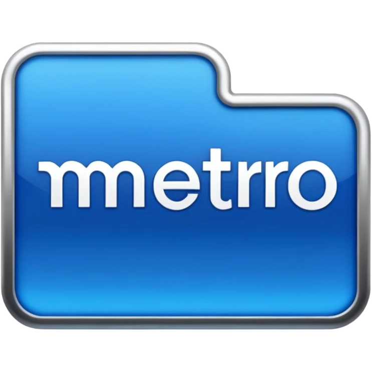 Metro logo. View Side. emoji