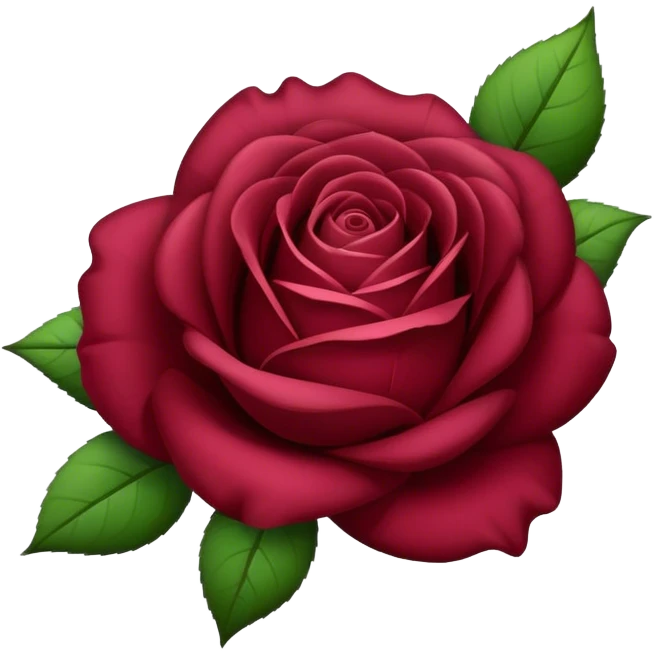 burgundy rose realistic emoji