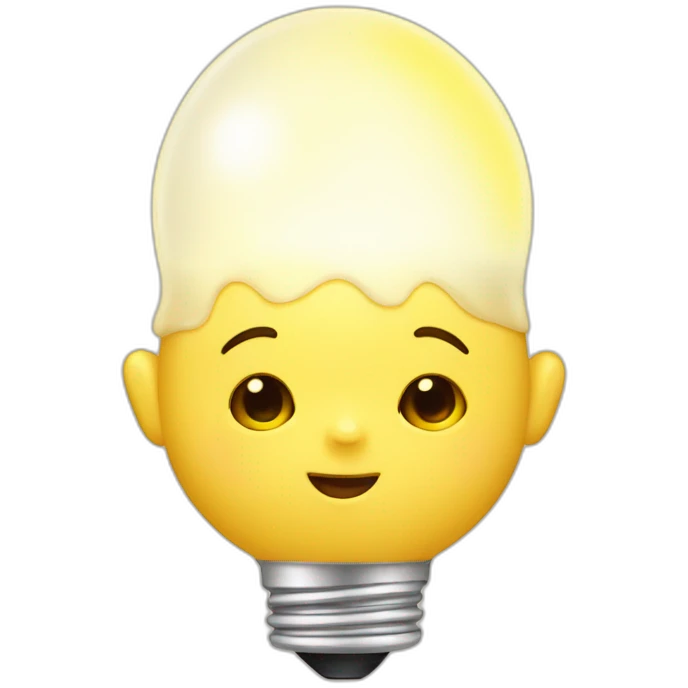 Newborn with yellow skin fixing light bulb emoji