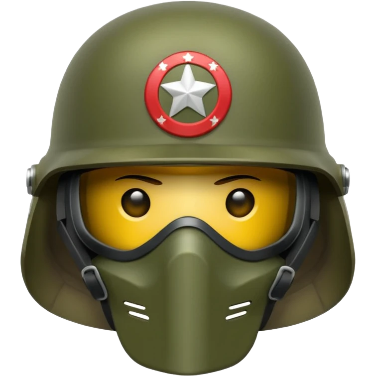 military helmet front view emoji