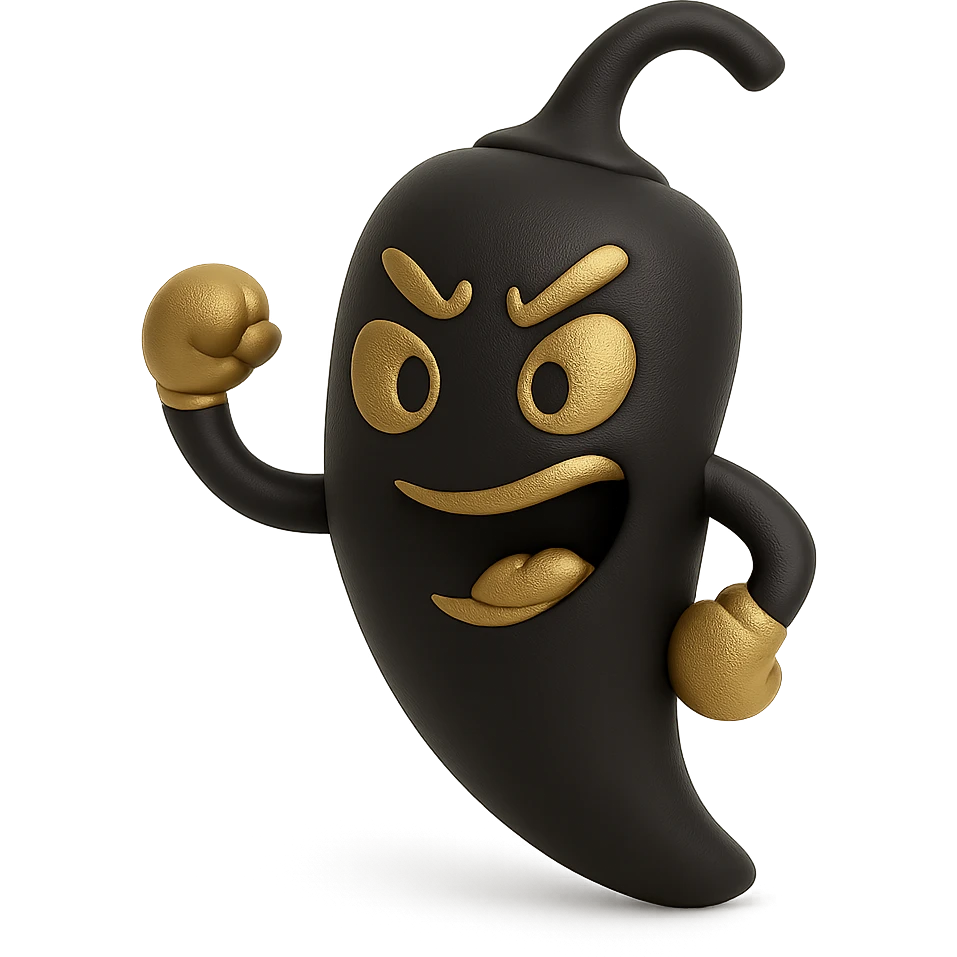 spicy chili pepper, vibrant, expressive emoji