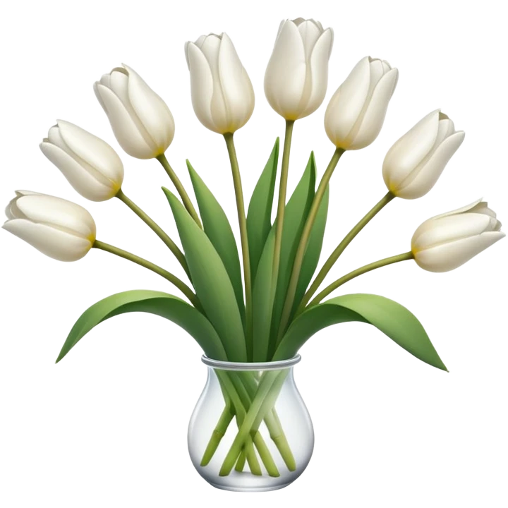 White tulips emoji