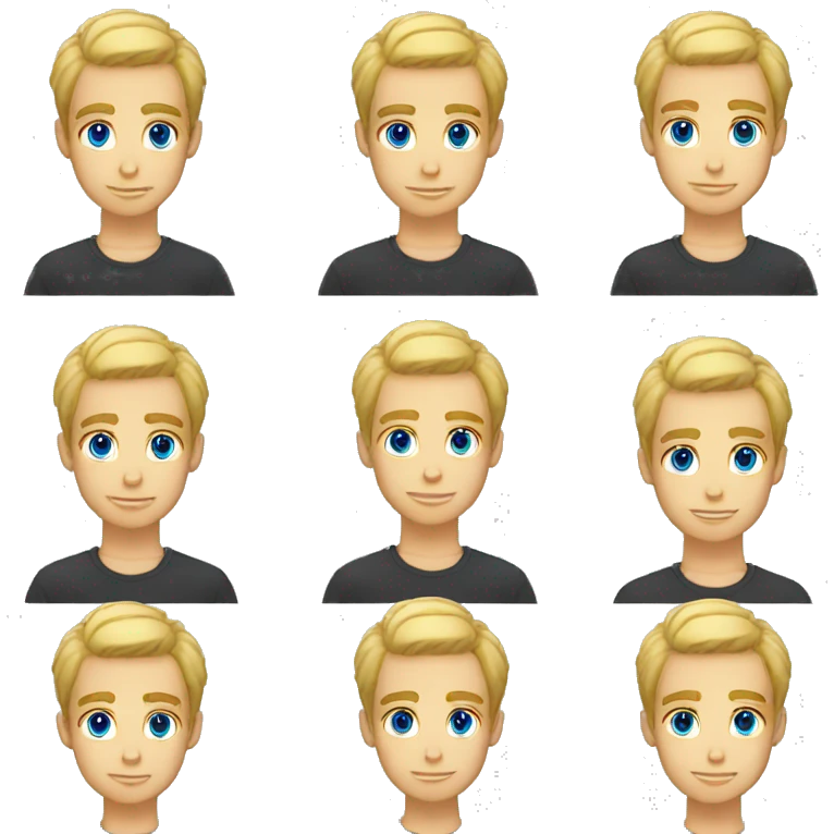 20 year old man blonde hair blue eyes  emoji