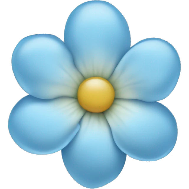 a baby blue flower emoji