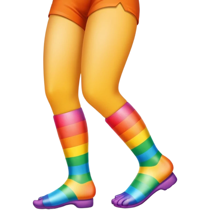 Rainbow feet emoji