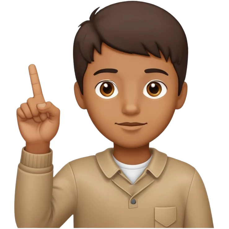 Brown boy holding up middle finger  emoji