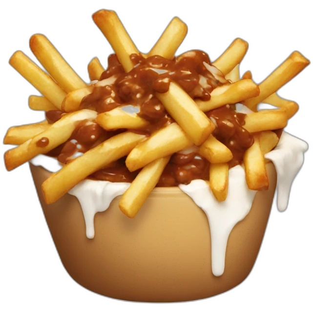 Poutine combat un ours emoji