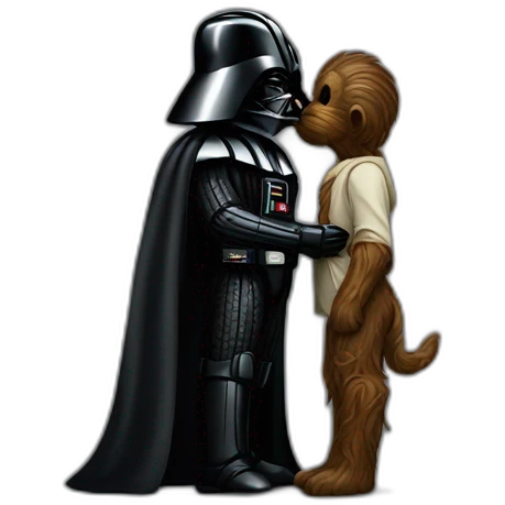 Darth Vader kissing chewaka emoji