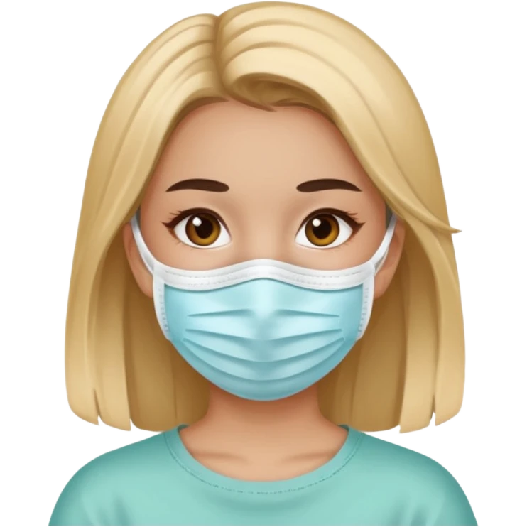 Girl with face mask  emoji