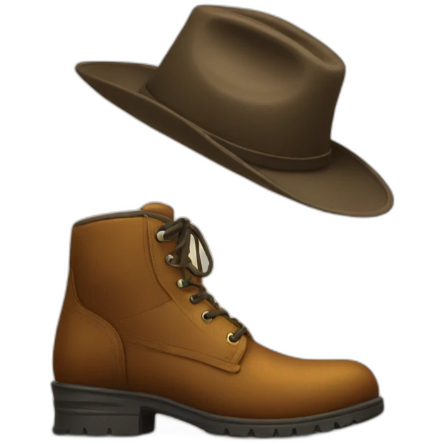 hat, boots emoji