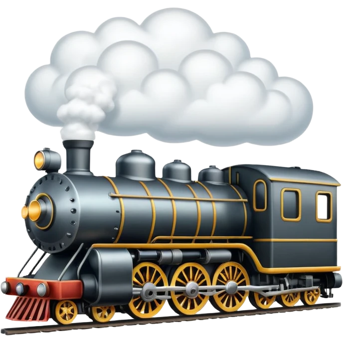 locomotive on cloud emoji
